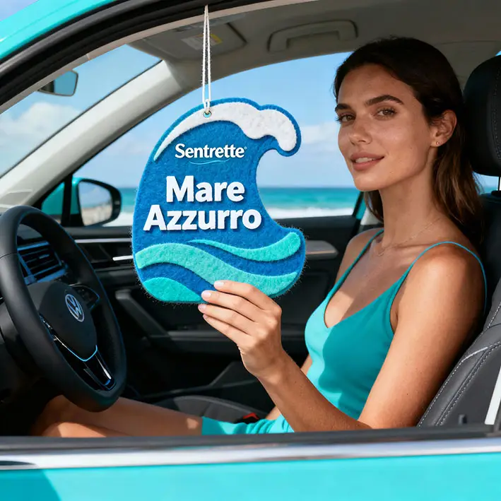 optimus odoramentum autocineti personalizatum in Italia a Sentorette confectum cum essentis exclusivis et odore diuturno