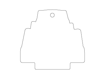 Car air freshener tractor silhouette customized, dimensions: H: 73.43mm, L: 68.0mm.