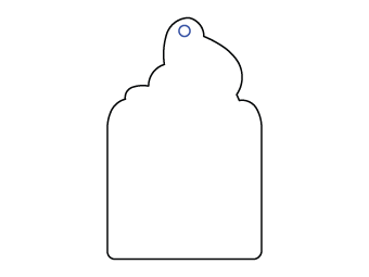 Car air freshener animal shape customized, dimensions: H: 60.0mm, L: 82.402mm.