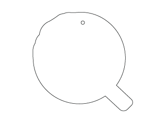 Car air freshener round shape customized, dimensions: H: 72.551mm, L: 72.184mm.