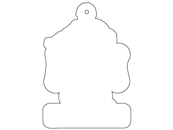 Car air freshener company logo shape customized, dimensions: H: 61.072mm, L: 87.261mm.